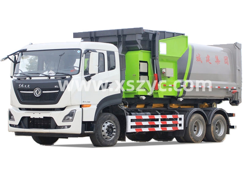 東風(fēng)天龍25方大型套臂式垃圾車(chē)
