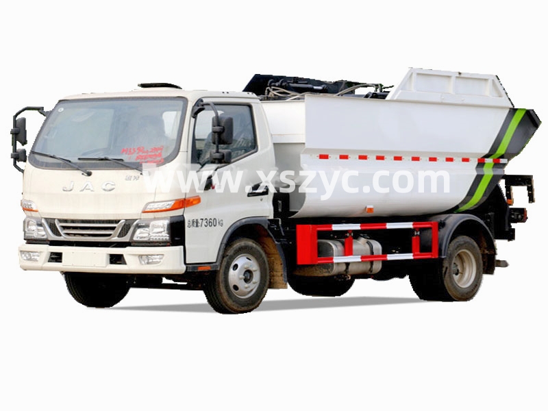 江淮駿鈴V3后裝6.5方掛桶垃圾車(chē)
