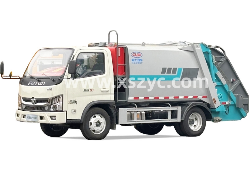 福田5方小型壓縮式垃圾運輸車(chē)