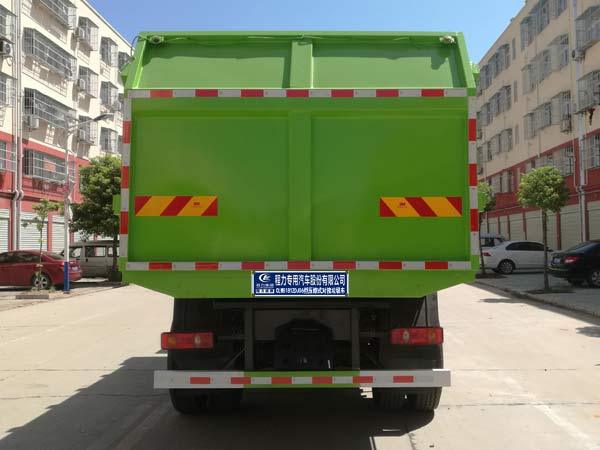 程力威牌CLW5181ZDJD6型壓縮式對接垃圾車(chē)-后部照片